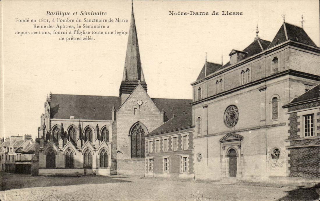 CPA Notre DAme de Liesse Basilique et seminaire