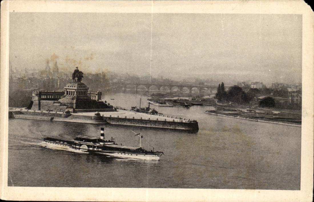 Der Rhein CPA Coblenz Deutsches Eck (baetau)