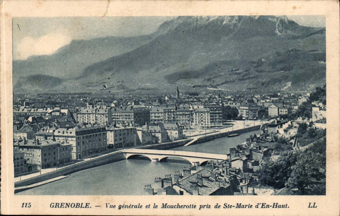 Grenoble CPA View and Moucherotte taken of co Marie of In top