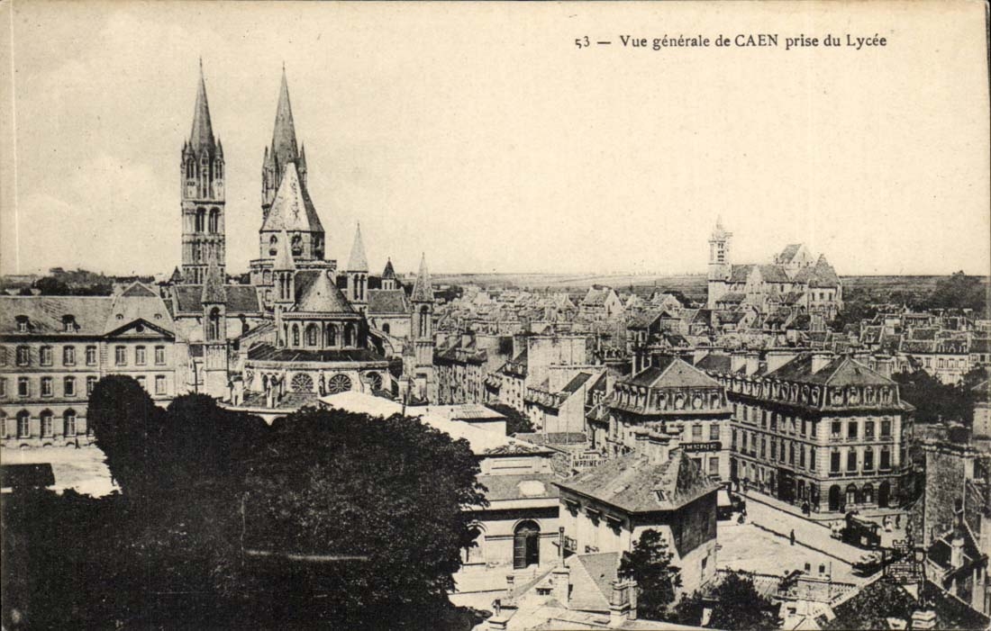 Die Ansicht von Caen vertreten von der Hochschule