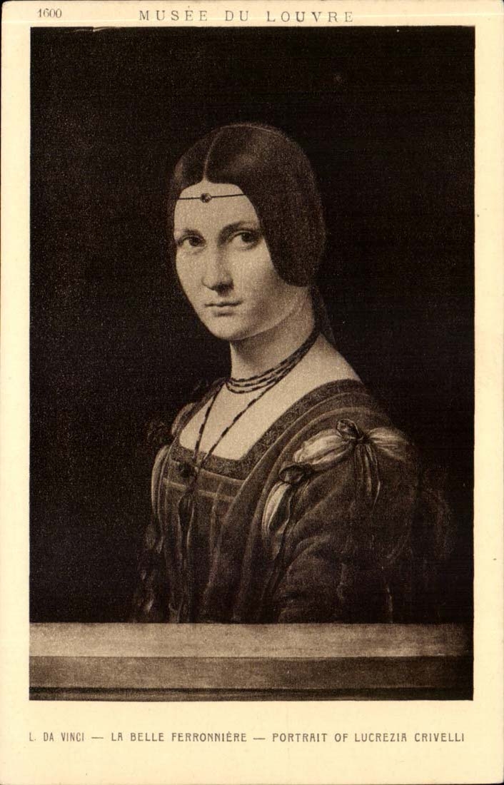 Museum schonen Ferroniere des Portraits des Louvre-CPA Leonard de Vinci von Lucrecia Crivelli