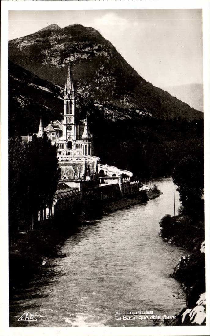 Lourdes CPA the basilica and Gave