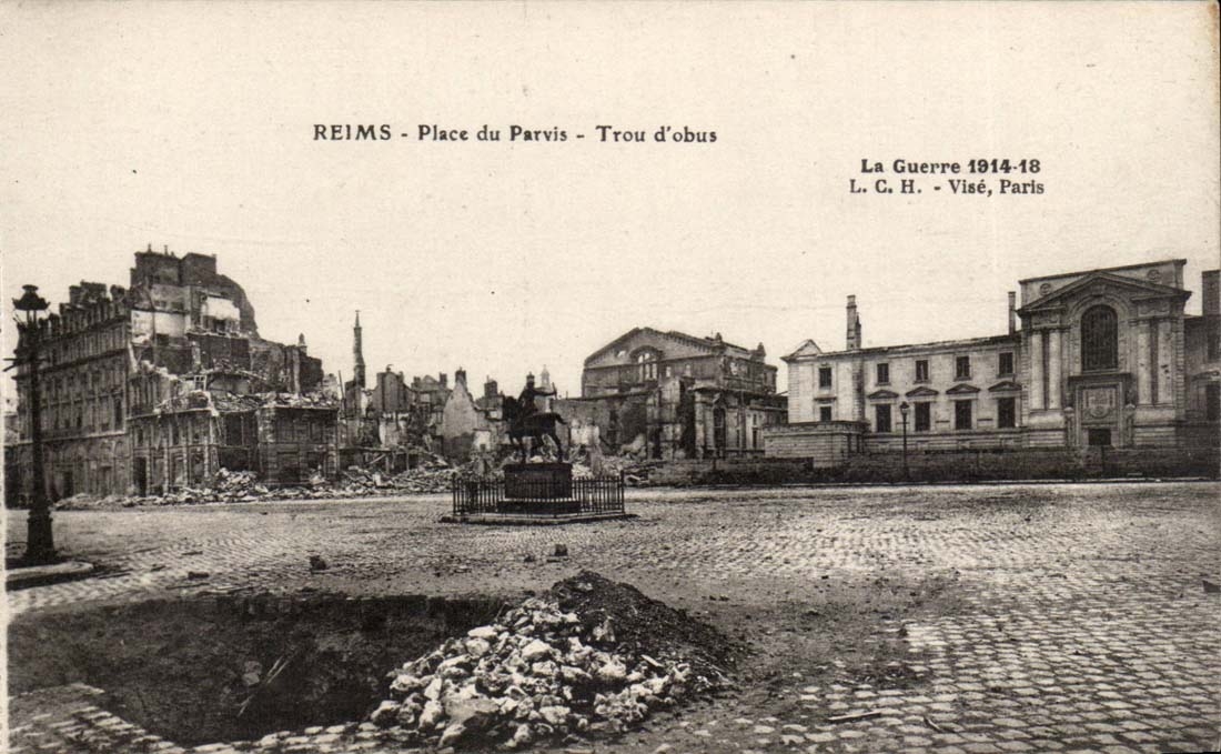 Reims - Ort des Quadrats - Shell-Locher - CPA