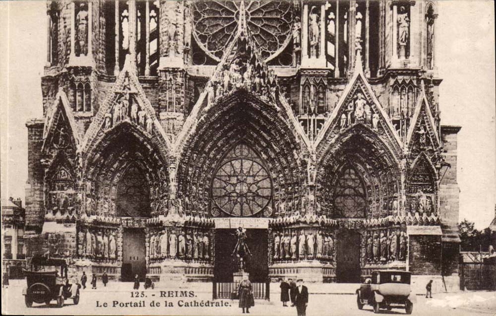Reims - die Kathedrale - das Gatter - CPA