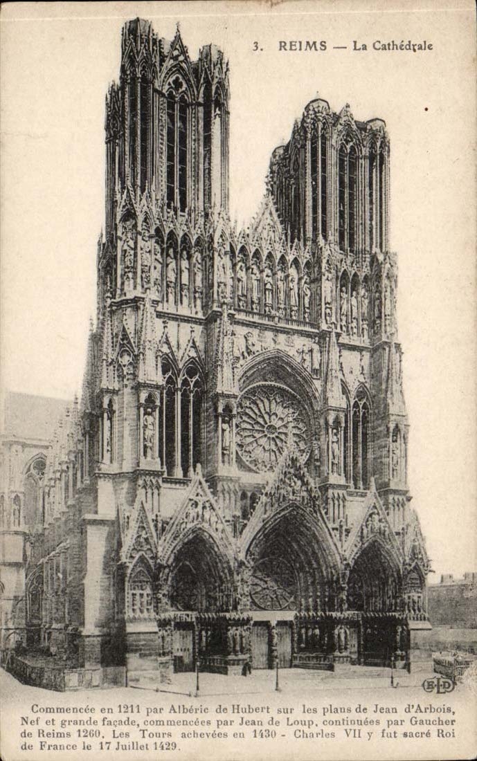 Reims - die Kathedrale - CPA