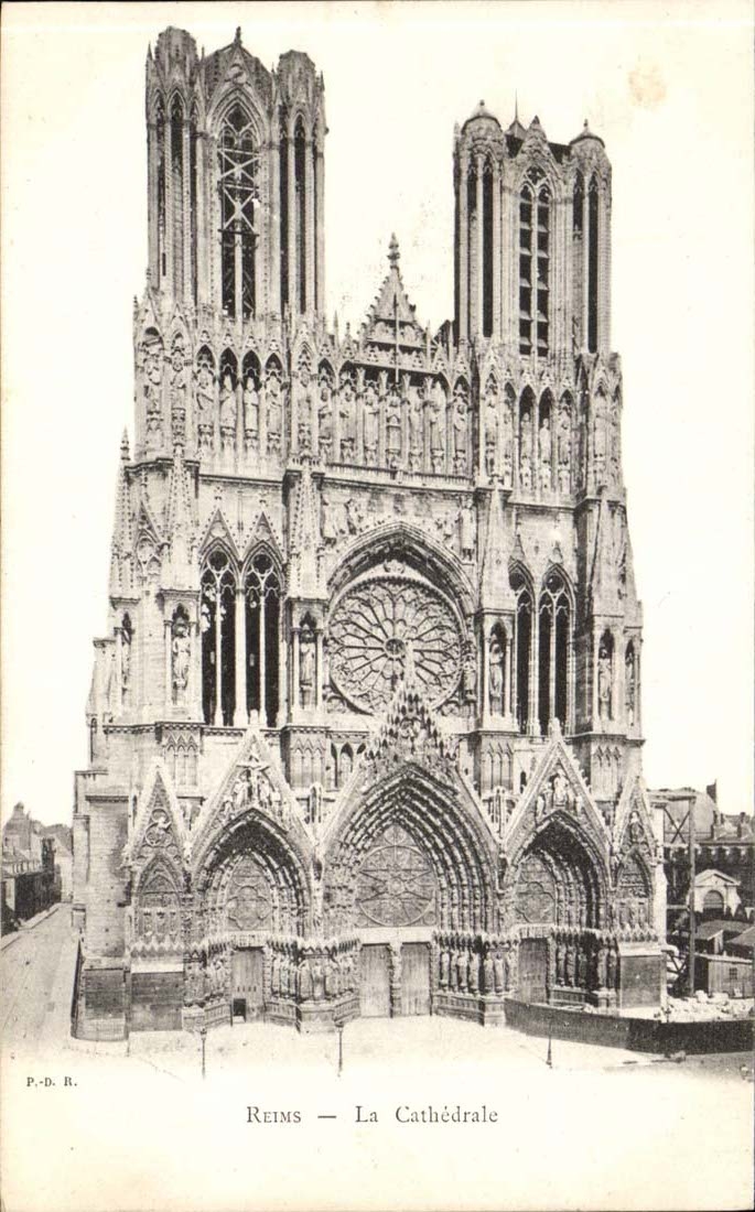 Reims - die Kathedrale - CPA
