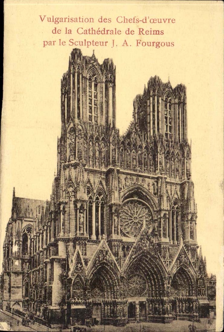 Reims - Popularisierung der Leiter der Arbeit von der Kathedrale von Reims durch den Fourgous Bildhauer - CPA