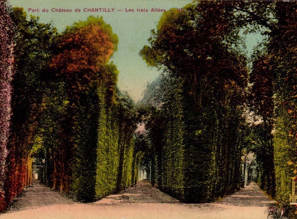 Chantilly - Paec des Schlosses - drei Gassen - CPA