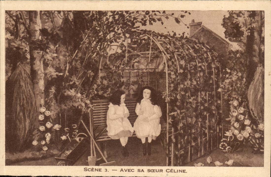 Lisieux - Szene 3 - mit seiner/Schwester Celine - Diorama des Therese-Heiligen des Jesus-Kindes - CPA