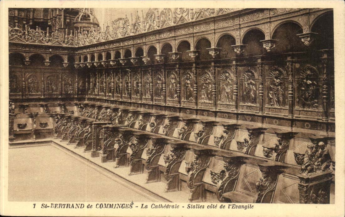 St Bertrand de Commings - die Kathedrale - Stalle bemisst Evangelien - CPA