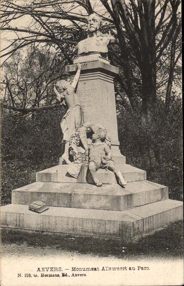 Belgium - Belgium - Antwerp - Antwerpen - Allewaert Monument with the Park - CPA