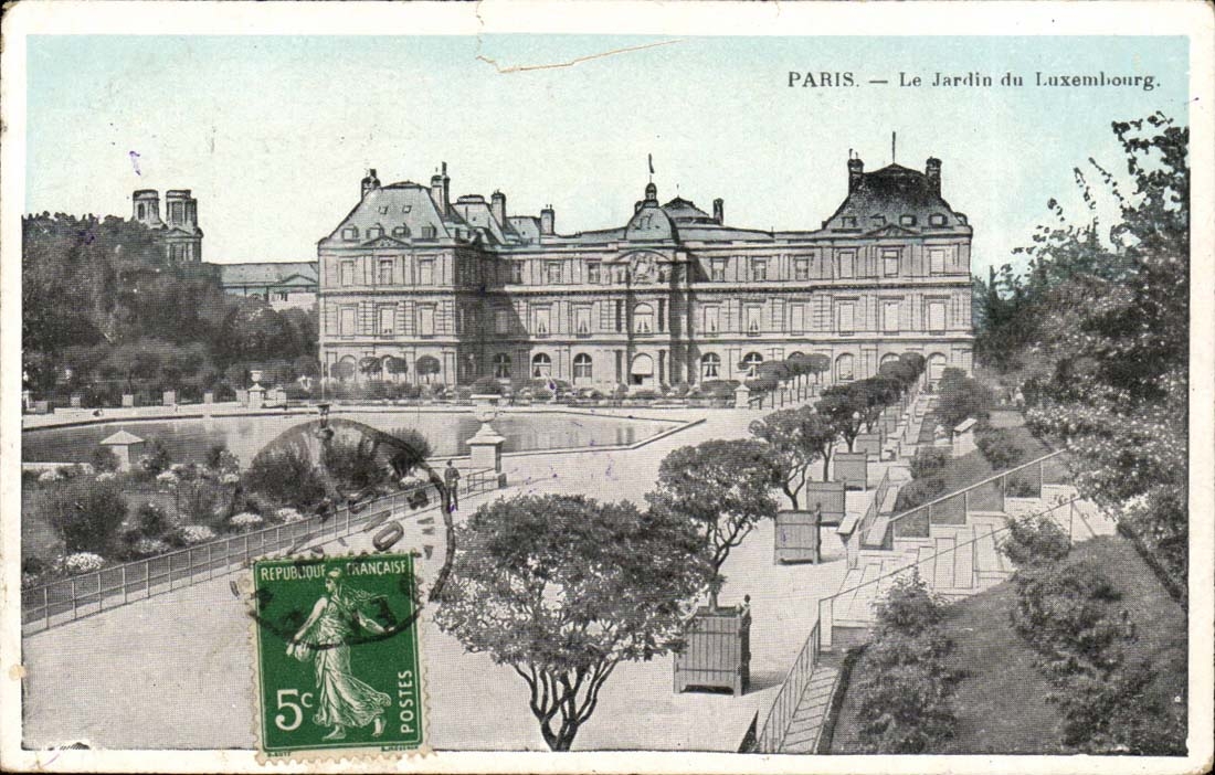 Paris - 6 - the garden of Luxembourg - CPA