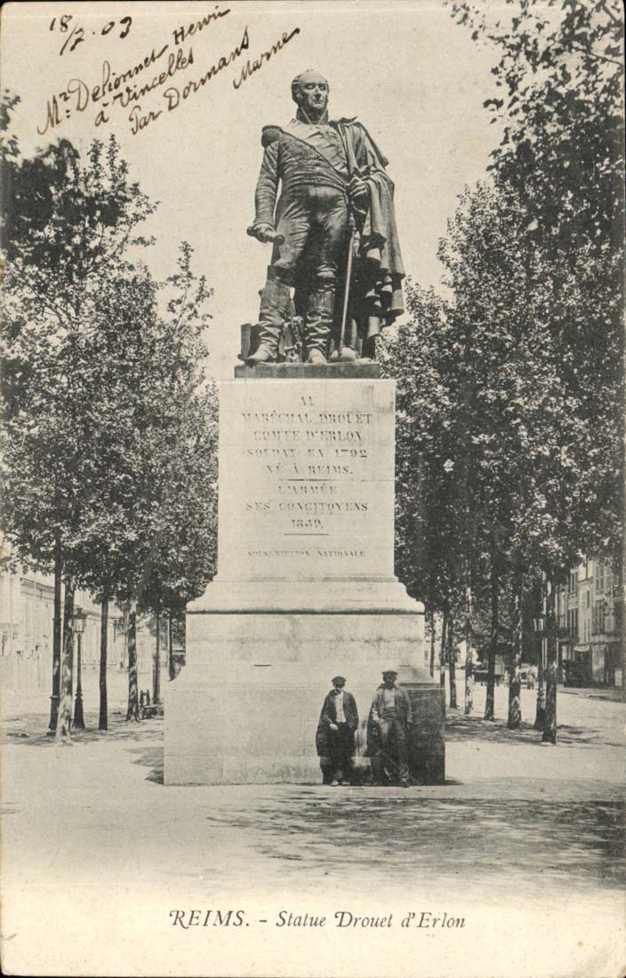Reims - Statue Drouet d' Eron - CPA