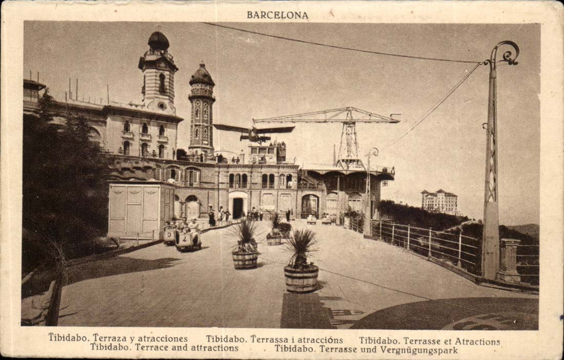 Espana - Spain - Spain - Barcelona - Terraza there atracciones Tibidabo - CPA
