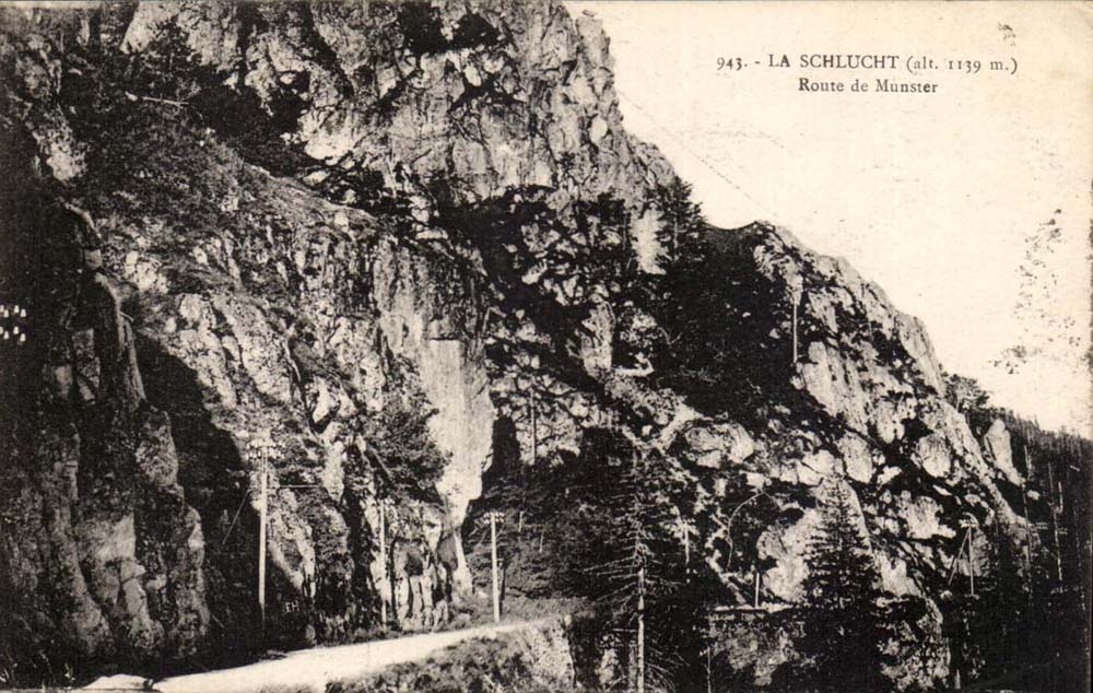 Schlucht - Alt 1139 m-Strasse von Munster - CPA