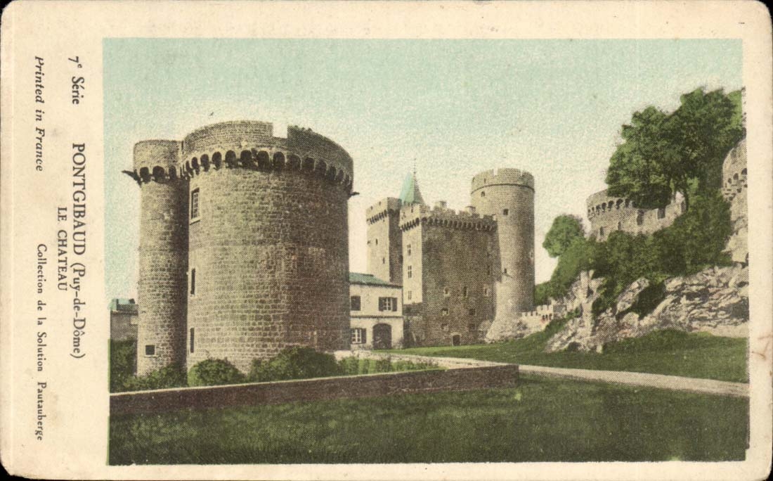 Pontgibaud - the Castle - CPA