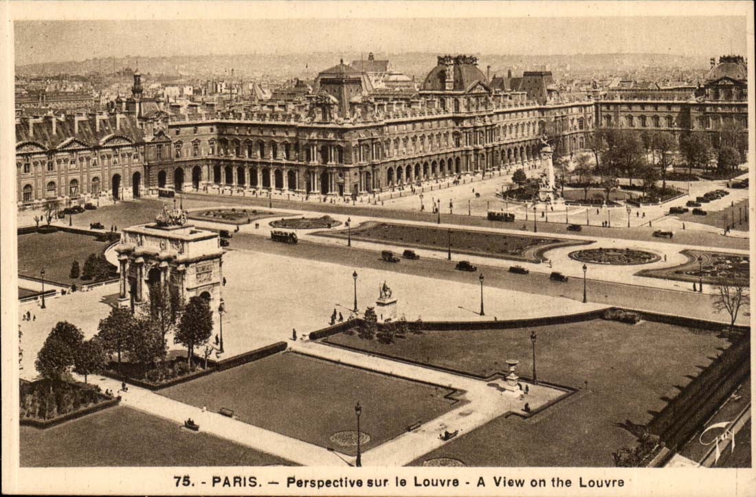Paris 1 - Ansicht uber das Louvre - Ansicht weg vom Louvre hat - - CPA