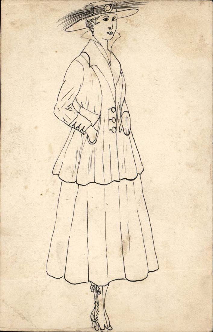 Art - Woman - Illustration - CPA