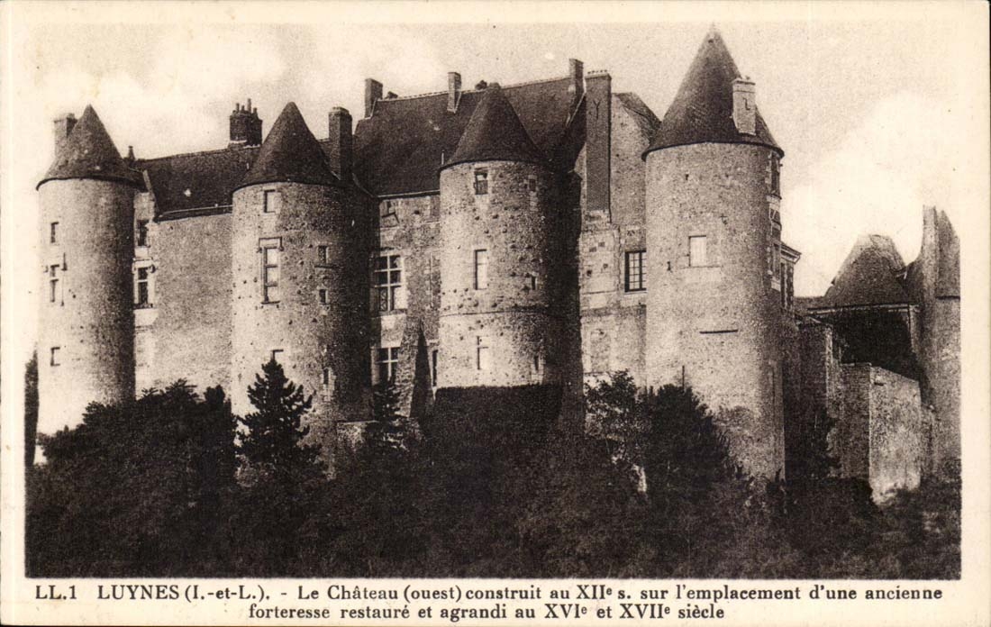 Luynes - das westliche Schloss errichtet am Jahrhundert XII auf dem Aufstellungsort einer alten Festung - CPA