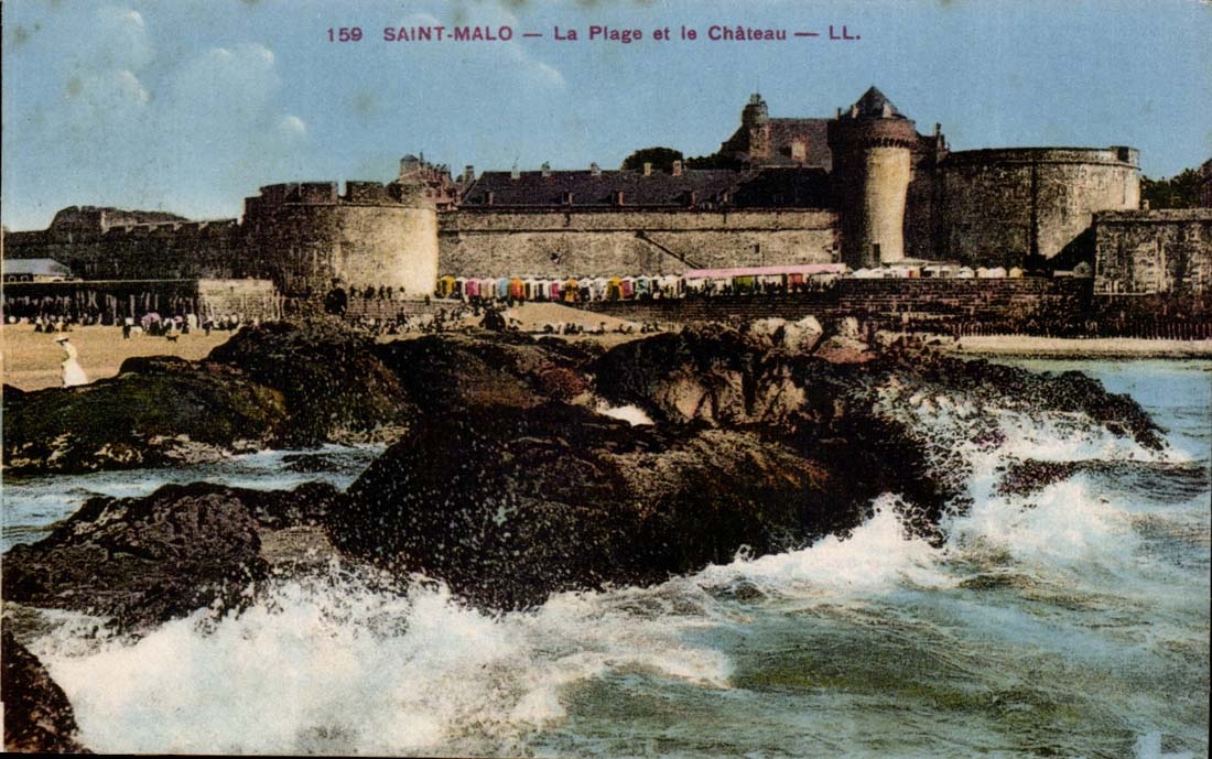 Saint Malo CPA La plage et le chateau