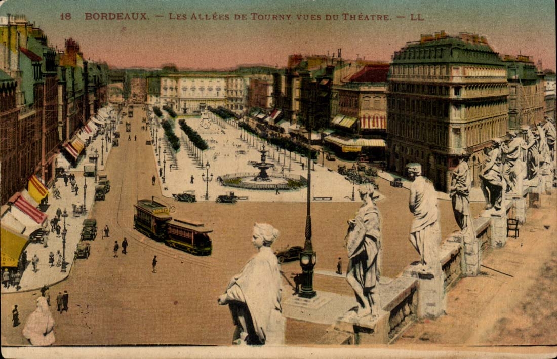 Bordeaux CPA alleys of Tourny seen of the theater