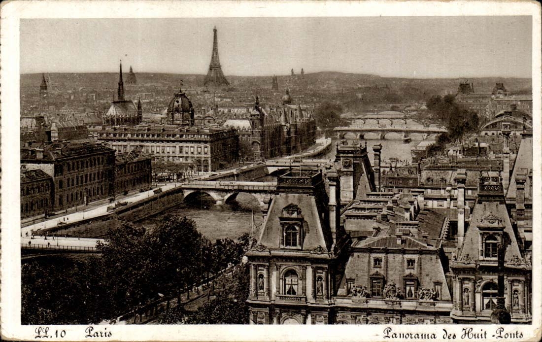 Panorama Paris-CPA der acht Brucken