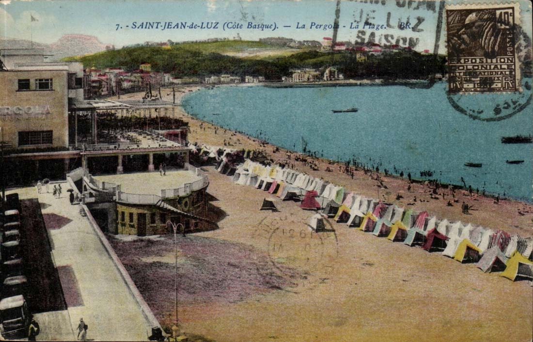 Saint Jean de Luz CPA La pergola La plage