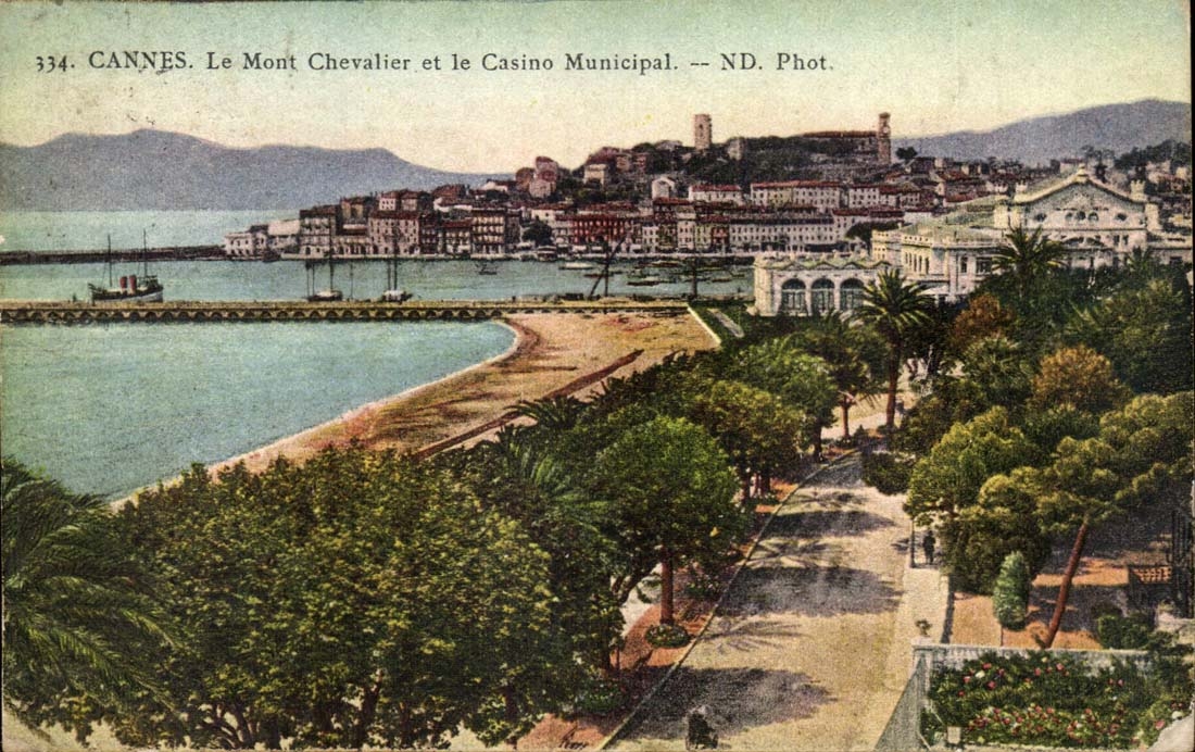 Cannes CPA the mount knight and the municipal casino