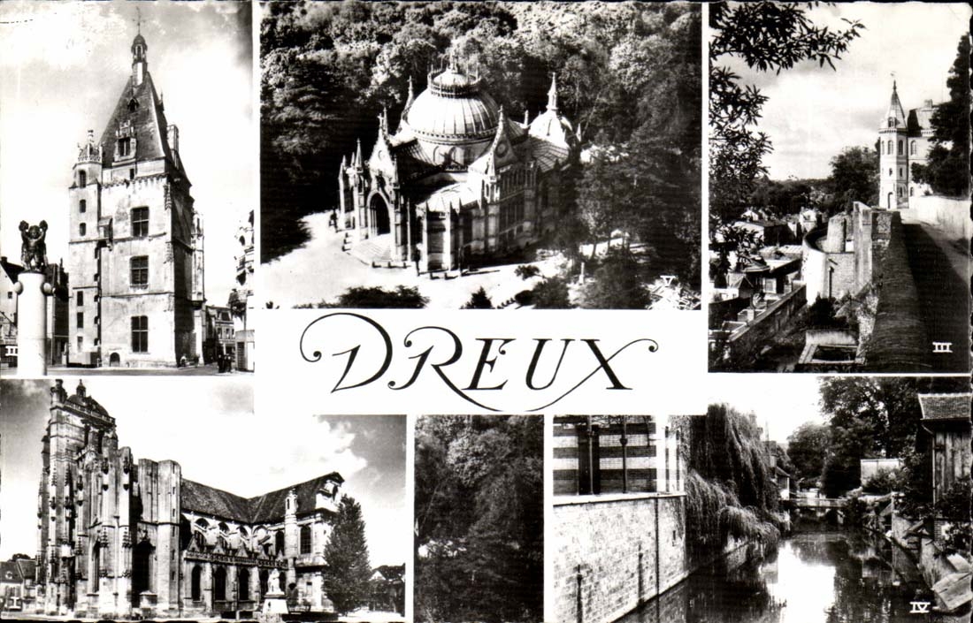 Holy Dreux MODERN CARD Church Pierre Old Belfry eveche Covered way Blaise