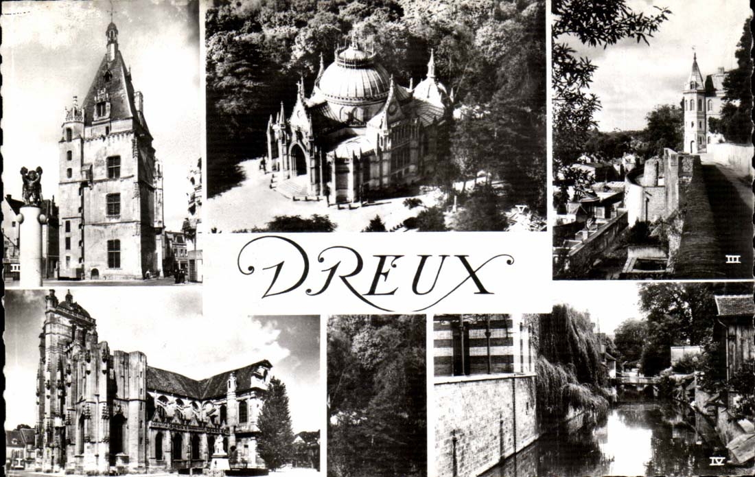 Holy Dreux MODERN CARD Church Pierre Old Belfry eveche Covered way Blaise