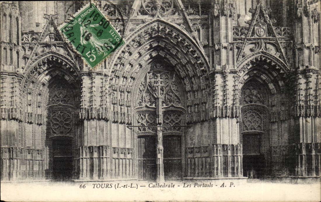 Tours CPA Cathedrale Les portails