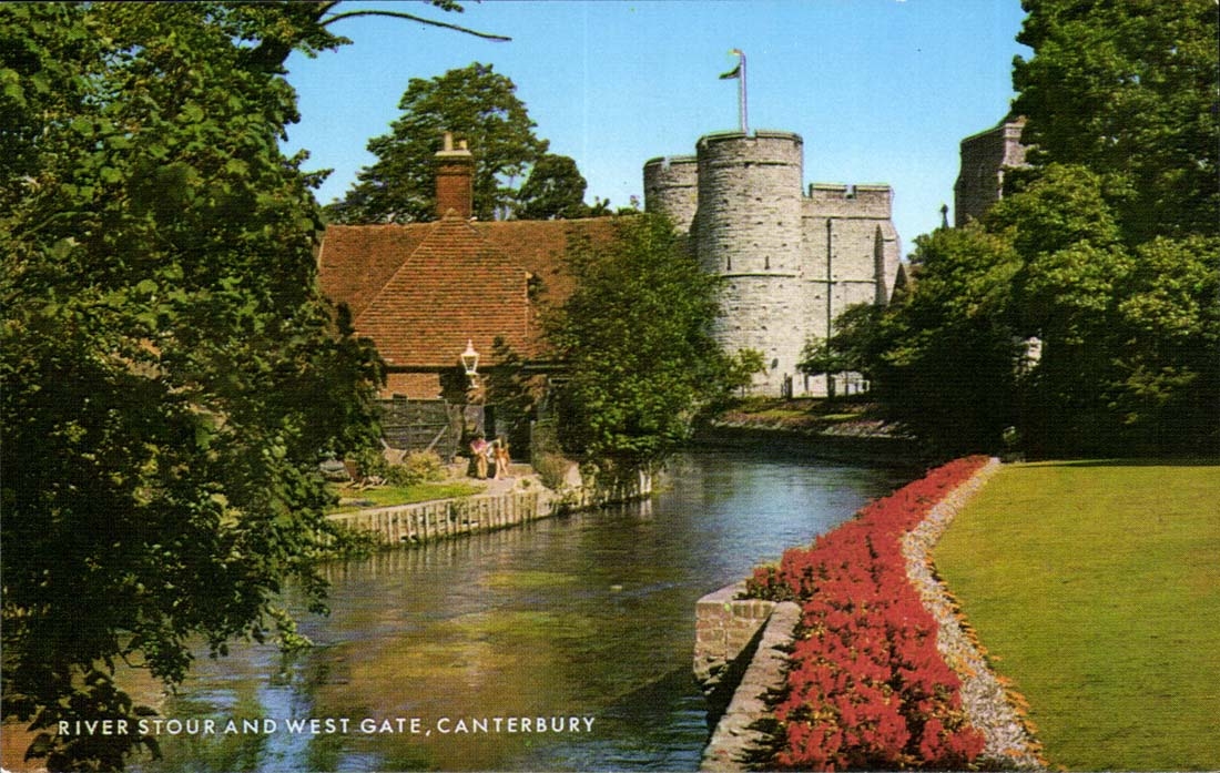 The United Kingdom MODERN CARD To rivet Stour West Spoils Canterbury