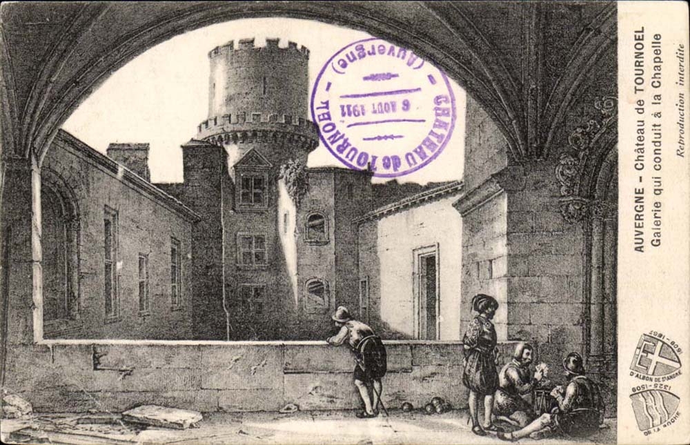 Auvergne CPA Castle of Tournoel Galerie which leads to the vault