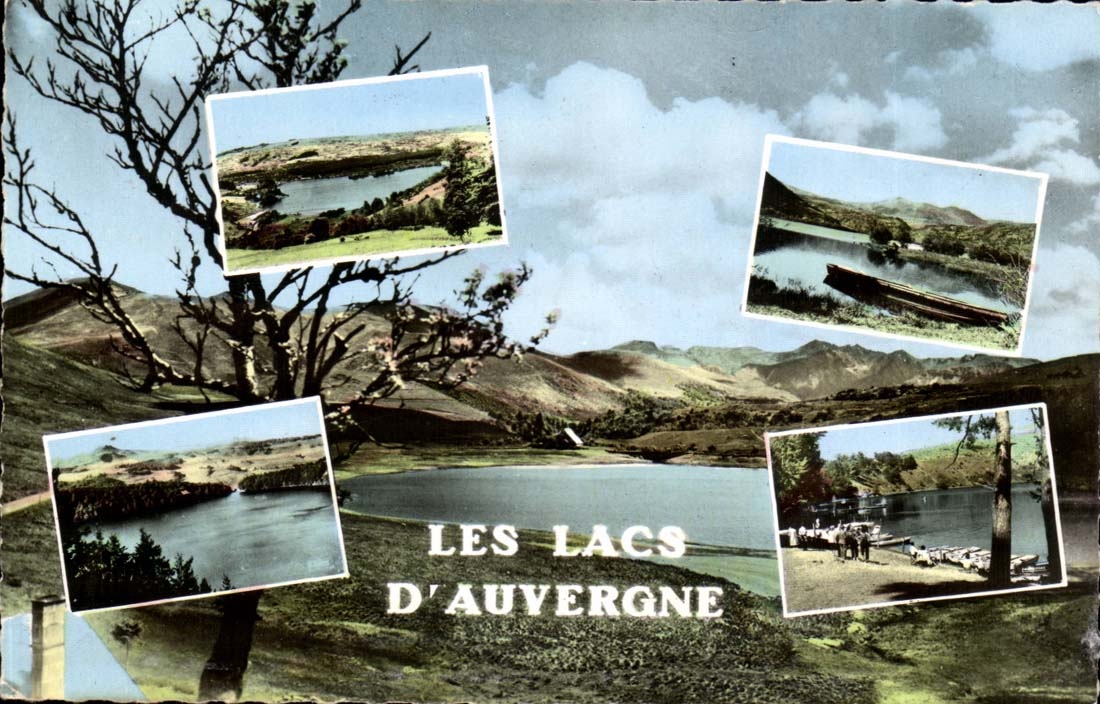 MODERN CARD Auvergne Lakes (Aydat Chambon Sancy Tazenat Pavin)