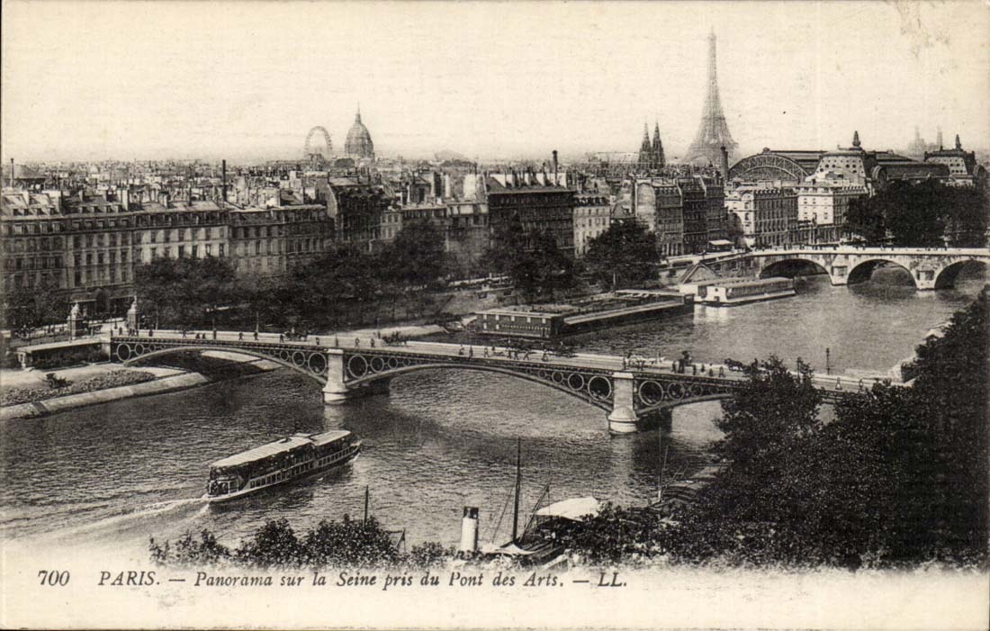 Panorama Paris-CPA auf dem Seine genommen von der Brucke von Kunsten