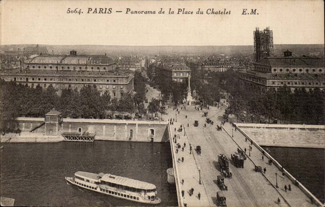 Panorama Paris-CPA des Ortes von Chatelet (Abenteuer von Gavroche)