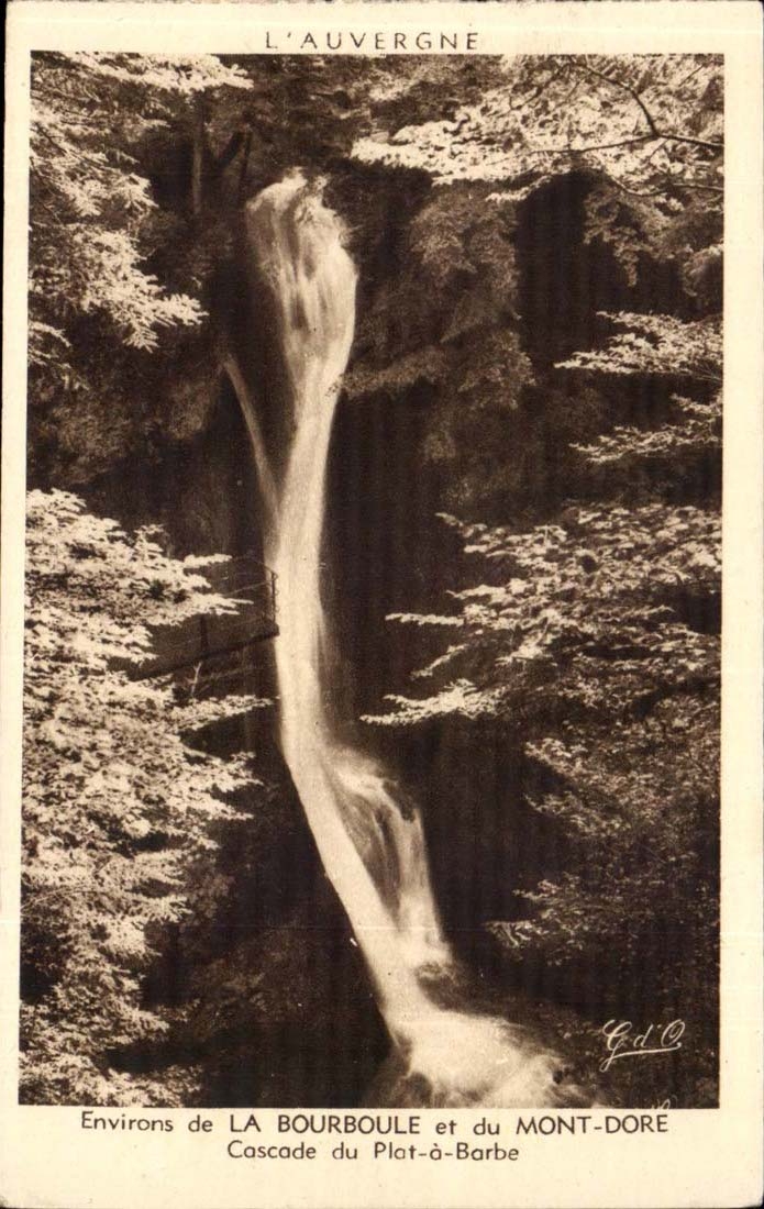 Umlagerungen von Bourboule und von Einfassung vergolden CPA Kaskade des Rasierbechers