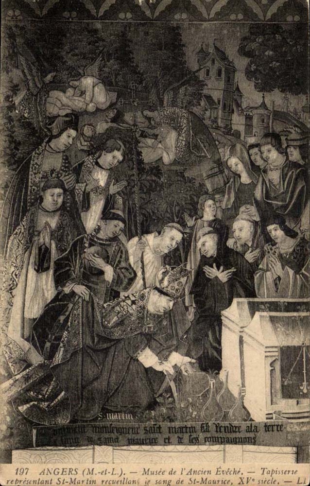 Angers CPA Museum of old the eveche representative St Amrtin collecting the blood of St Maurice