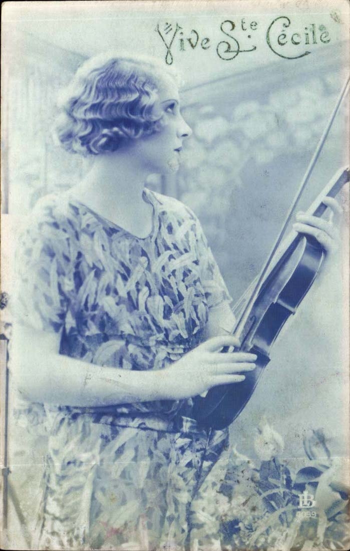CPA Fantasy Woman Lives co Cecile (violin)