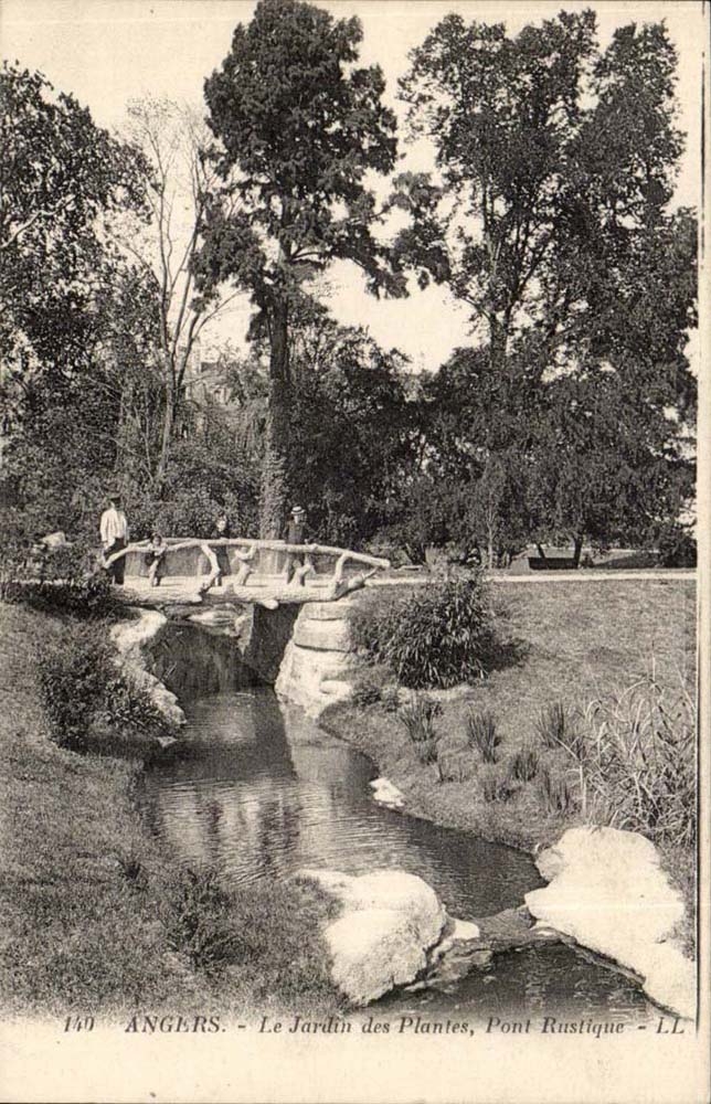 Angers CPA the botanical garden rustic Bridge