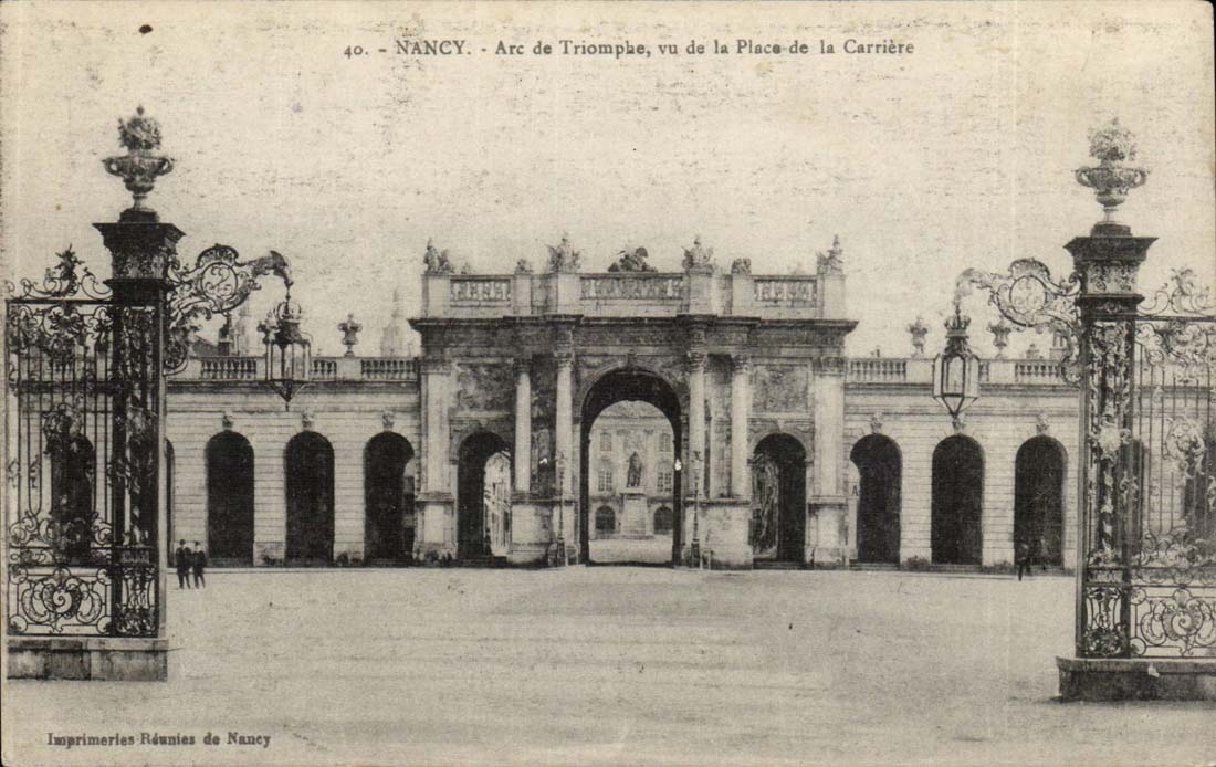 Nancy CPA Arc de triomphe vu de la place de la Carriere
