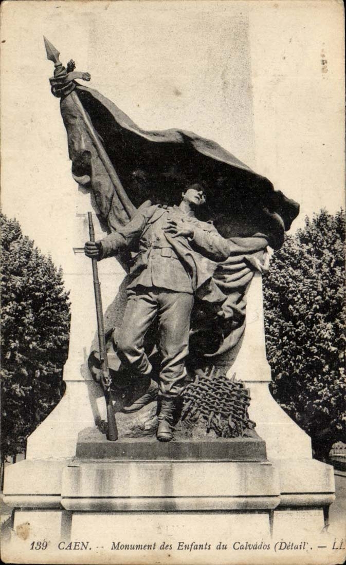 Denkmal Caen-CPA der Kinder von Clavados (Detail)