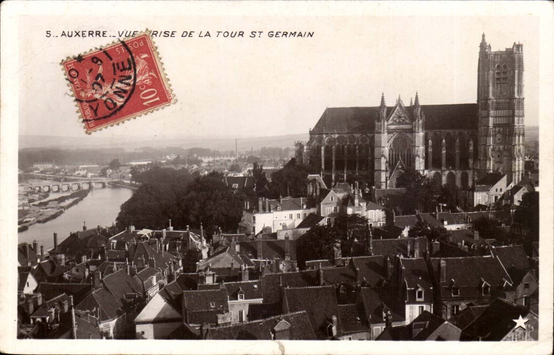 Auxerre CPA Seen from of the tower German St