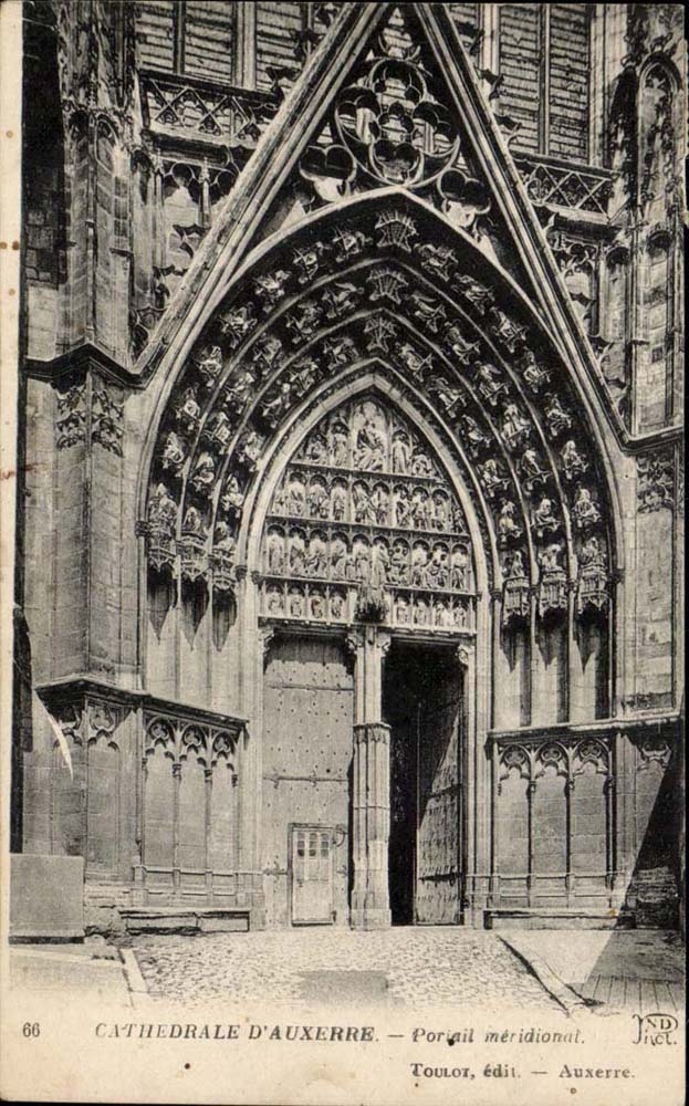 Auxerre CPA Cathedral southernmost Gate