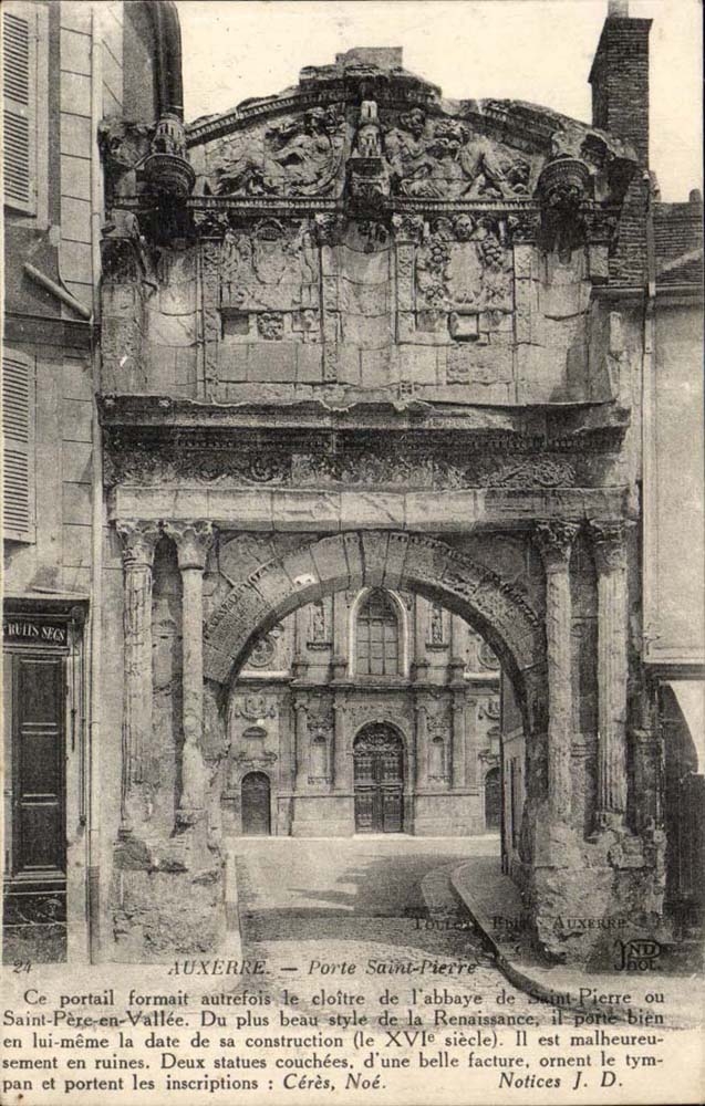 Auxerre CPA Gate Church St Pierre