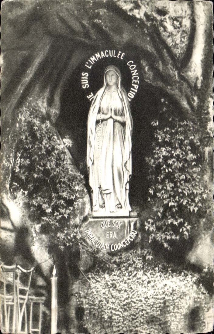 Lourdes CPA the virgin with the cave