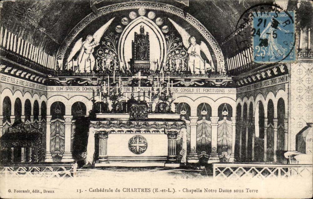 Cathedral of Chartres CPA Notre Dame Vault under Ground