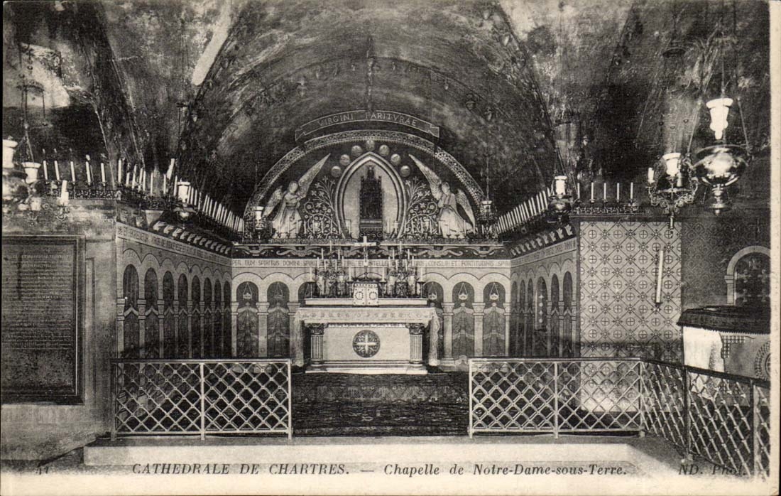 Cathedral of Chartres CPA Notre Dame Vault under Ground