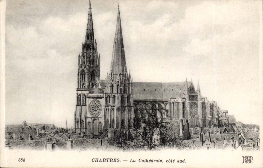 Cathedral of Chartres CPA Southern part