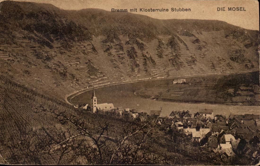 Bremm setzte Klosterruine Stubben sterben Mosel